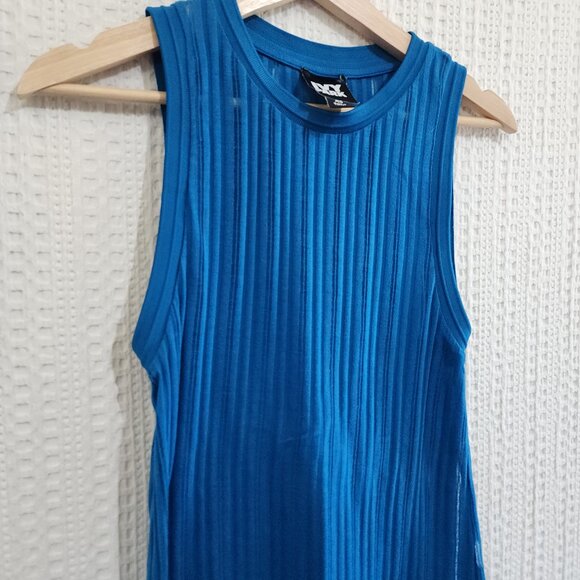 Ivy Park Pointelle Knit Sleeveless Tank Top in Blue Women's Size X-Small - Picture 7 of 10